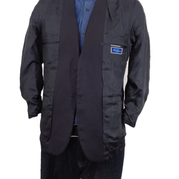 Tom James 100% Wool Midnight Blue Blazer 38R Gold Color Button - Picture 11 of 14